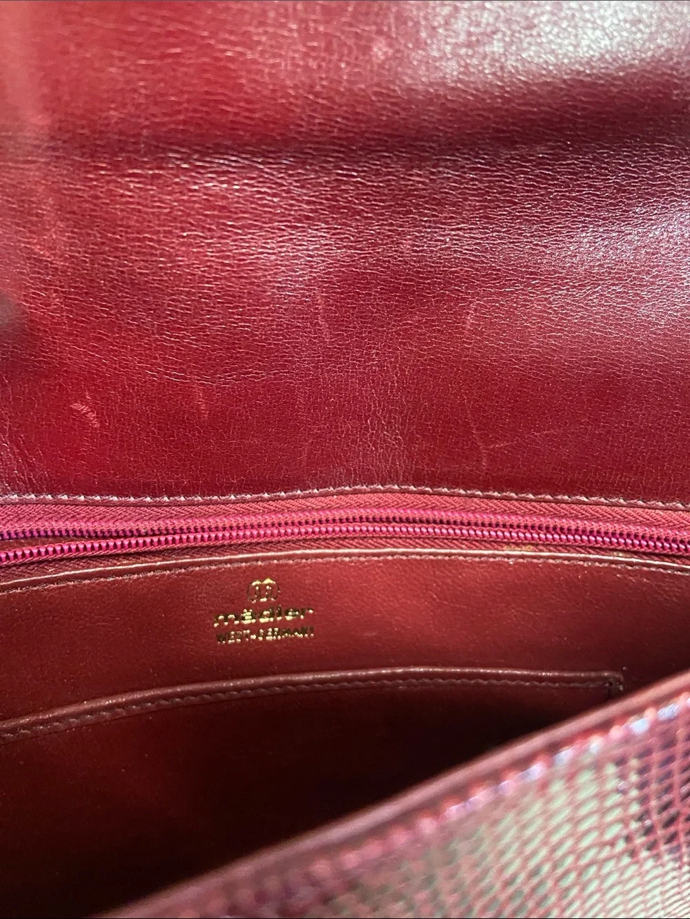 Vintage Madler Burgundy Snakeskin Bag